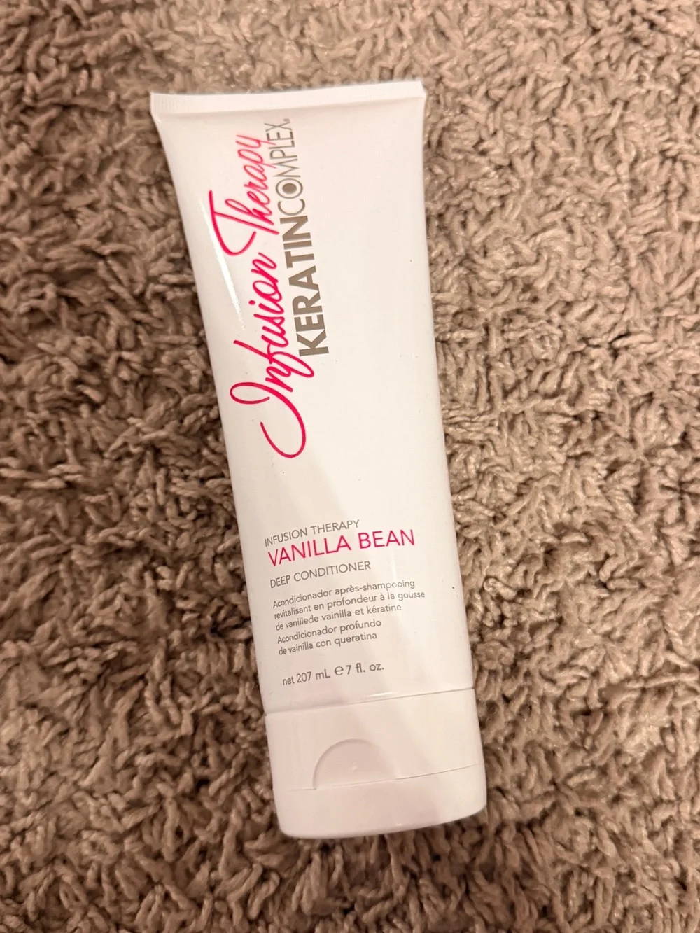 adidas Vanilla Bean Deep Conditioner - White with Pink Text